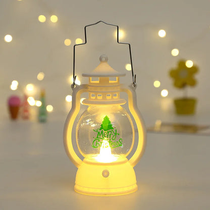 Halloween Hanging Pumpkin Lantern Light LED Ghost Lamp Candle Light Retro Small Oil Lamp Christmas Party Home Decor Horror Props