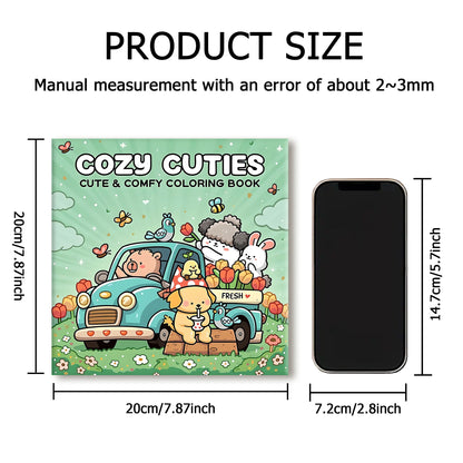COZY CUTIES Bold-easy Patterns Coloring Book for Adults Cute Drawing Book Perfect Gift for Party and Birthday