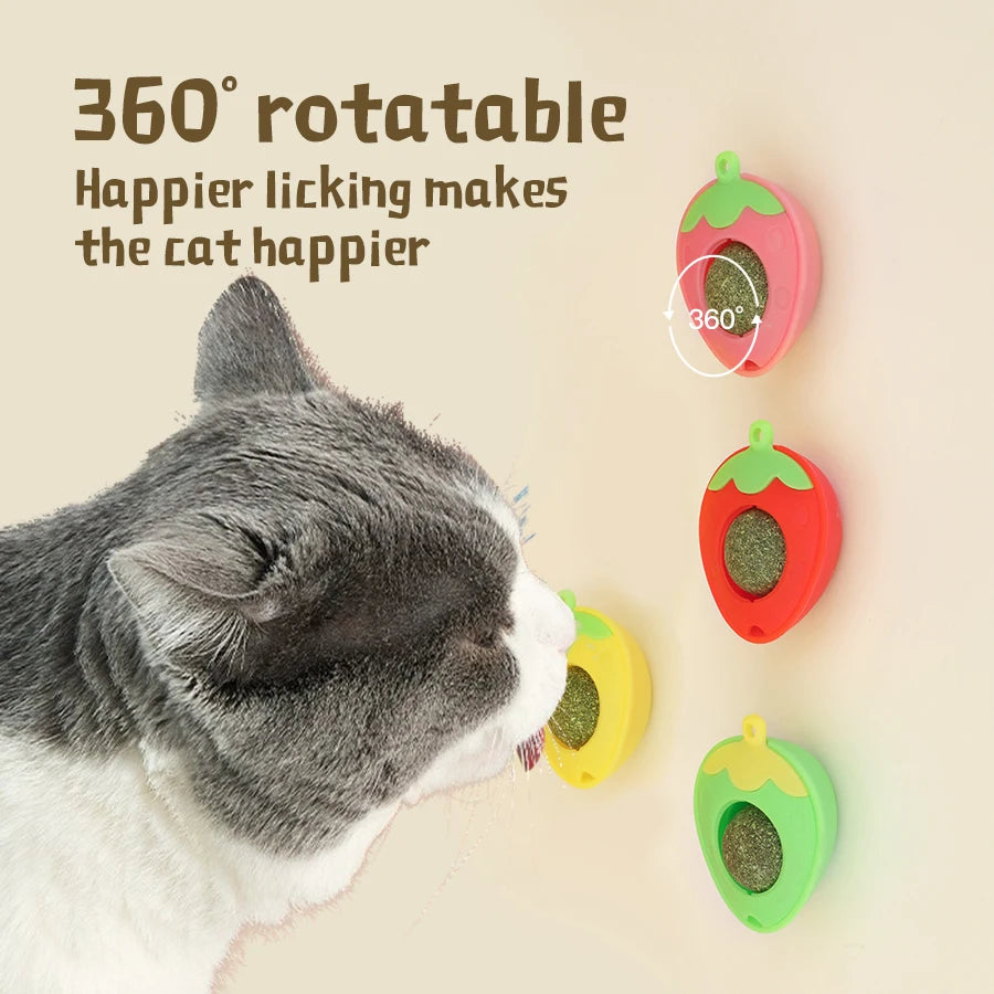 Natural Catnip Balls, delight your cat with healthy kittenteething chew toys, interactive cat teeth cleaning toys
