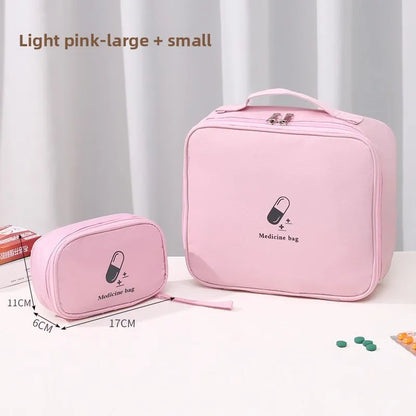 Portable Medical Bag, Travel Bag, Large Capacity Medicine Storage Box, Household Emergency Medicine Reserve, First Aid Kit
