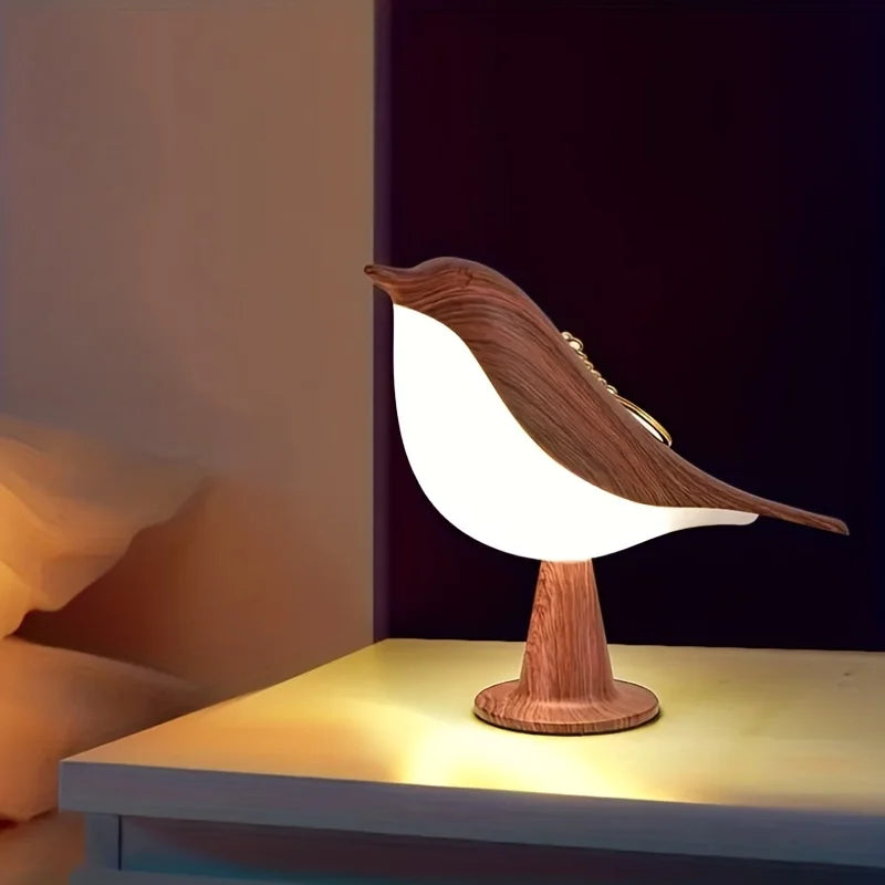 Modern Night Light Touch Control Bedroom Table Reading Lamp Home Tool Cute Small Bird Shape Protect Sleeping Creative Atmosphere