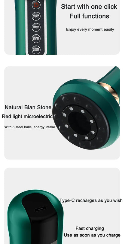 Electric Bianshi scraping instrument household charging negative pressure absorbing machine beauty salon meridian dredging press