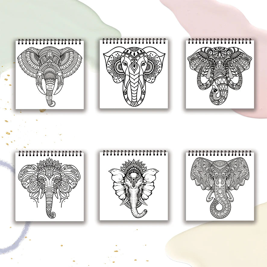 Fantastic Mandala Animal Coloring Book - 8.27 x 8.27 inches 22 pages coloring book - helps relieve stress and emotions, positive