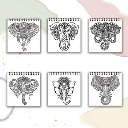 Fantastic Mandala Animal Coloring Book - 8.27 x 8.27 inches 22 pages coloring book - helps relieve stress and emotions, positive
