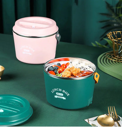 School Office Car Picnic Electric Heating Lunch Box Stainless Steel Portable Adult Food Warmer Container 220V 110V 24V 12V 1.2L