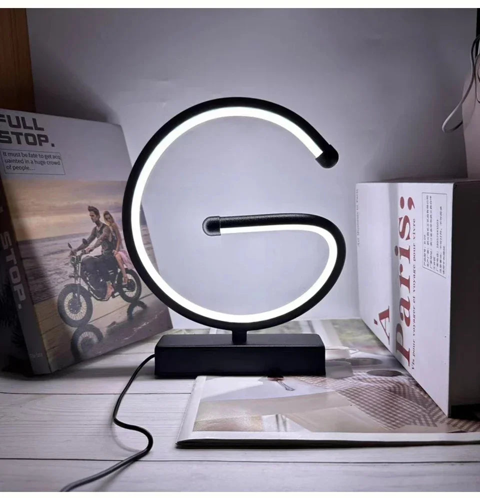 Slaapkamer Ringlamp Woonkamer Driekleurig Dimbare Bedlampje Led Nachtlampje Ambient Light Desk Nightstand Table Accessories