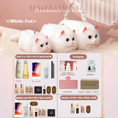 Design Patent Women Shoulder Female Cat Bag Shoppers Simple Fashion Zipper Handbags Shoulder Large Capacity Tote  Clutch Bags