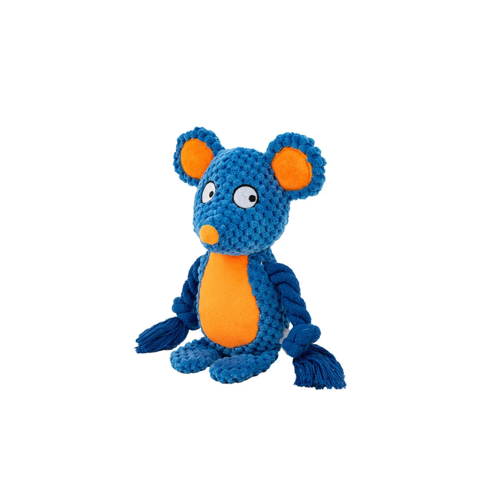 1pc Cartoon Animal Dog Toy Cute Plush Puppy Chew Pet Squeak Knot Toy Cartoon Rabbit Monkey