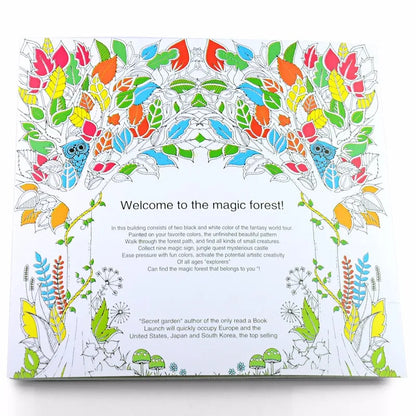 24 Pages Coloring Book for Children Adult Relieve Stress Kill Time DIY Painting Drawing Book Painting Kids Educational Toys