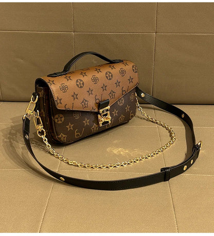Light luxury brand women's handbag 2024 new autumn and winter high-end fashion designer mailman bag shoulder crossbody bag