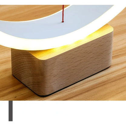 Nordic magnetic levitation balance lamp magnetic led table lamp bedroom bedside home decoration desk lamp Beech wood lampholder