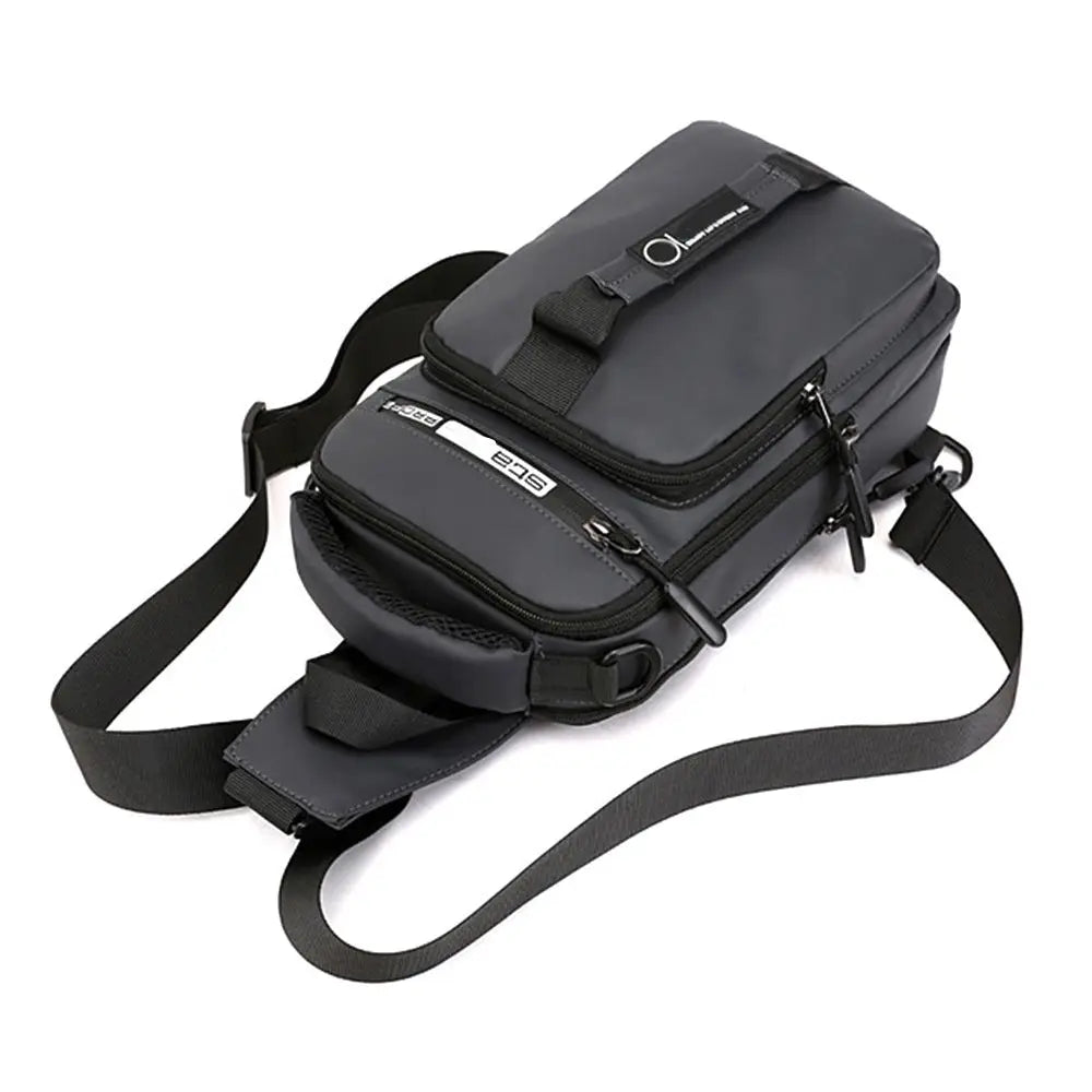 Anti-theft Chest Shoulder Bag Men's Sling Crossbody Bag Messenger Backpack USB Port Bag