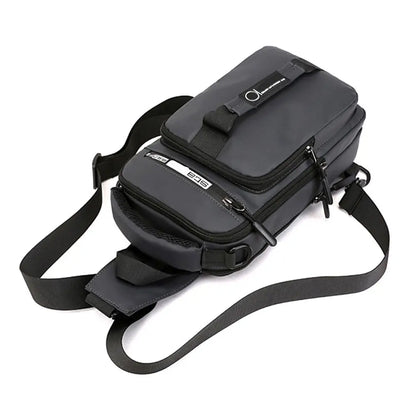 Anti-theft Chest Shoulder Bag Men's Sling Crossbody Bag Messenger Backpack USB Port Bag