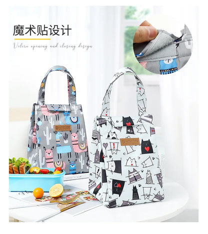 Kids Lunch Bag for School Portable Thermal Bag Children Cartoon Insulated Lunch Bag Cooler Pouch Dinner Container Handbags