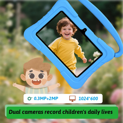 Kids Tablet 7 Inch, Android 12 Quad Core, 2GB RAM+32GB ROM, 3000mAh, Dual Camera, WiFi, Parental Contro