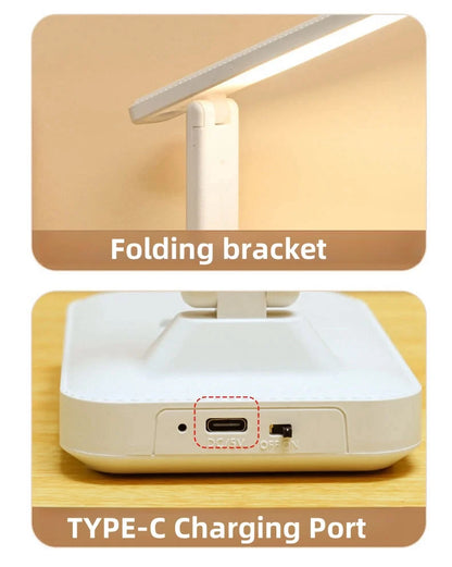 LED Table Lamp Eyes Protection Touch Dimmable LED Reading Light Student Dormitory Bedroom Reading USB Rechargable Desk Lamp
