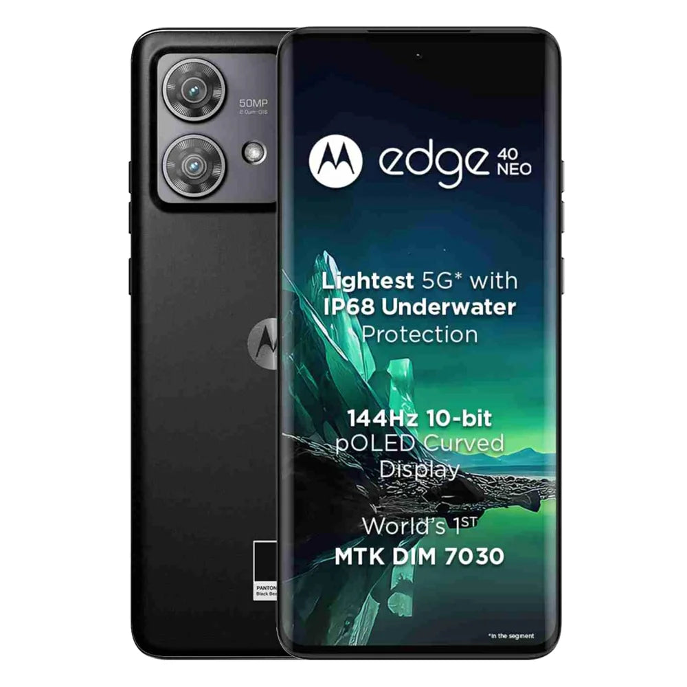 Motorola Moto Edge 40 Neo 5G Mobile Phone 6.55" P-OLED 144Hz 128GB ROM 8GB RAM Dimensity 7030 Octa-Core Android Cell Phone