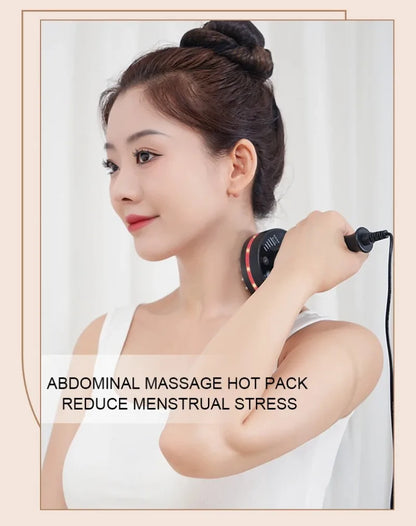 Electric Meridian Brush Body Massager Heated GuaSha Hot Compress Scraping Lymphatic Drainage Machine Fat Burner Health Care Tool