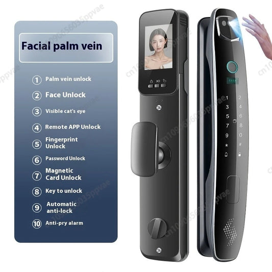 3D Face Recognition Anti-pry And Anti-crack Smart Door Lock Fully Automatic Password Fingerprint Lock Intercom Smart Door Lock