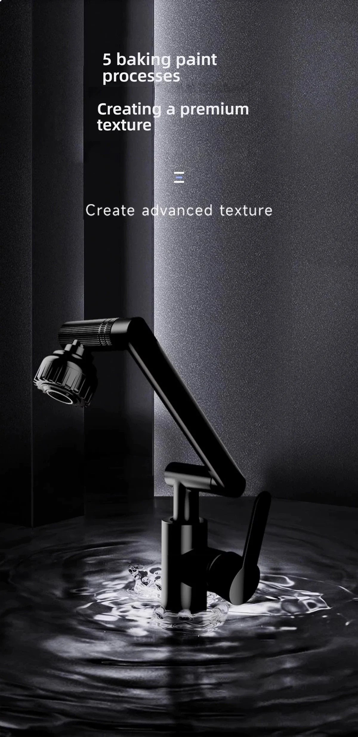 Dual Mode Universal Rotating Faucet Robotic Arm Wash Basin Kitchen Bathroom Hot and Cold Household Basin Wash Basin Sink