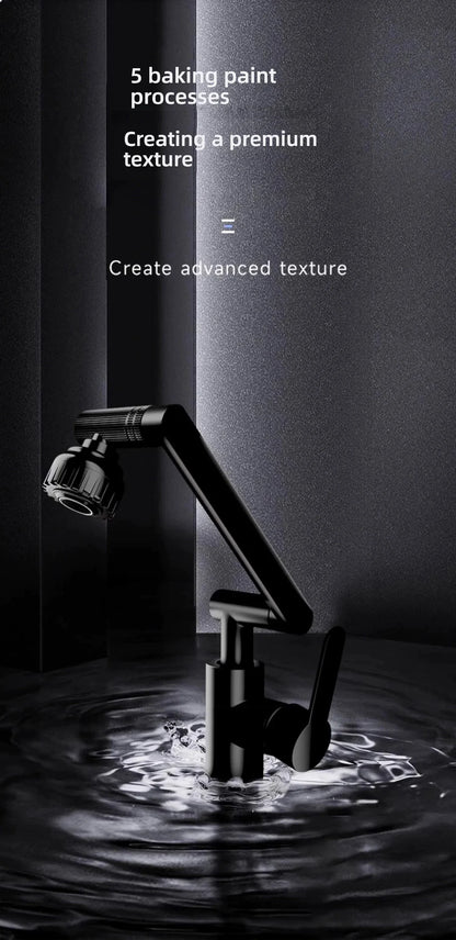 Dual Mode Universal Rotating Faucet Robotic Arm Wash Basin Kitchen Bathroom Hot and Cold Household Basin Wash Basin Sink