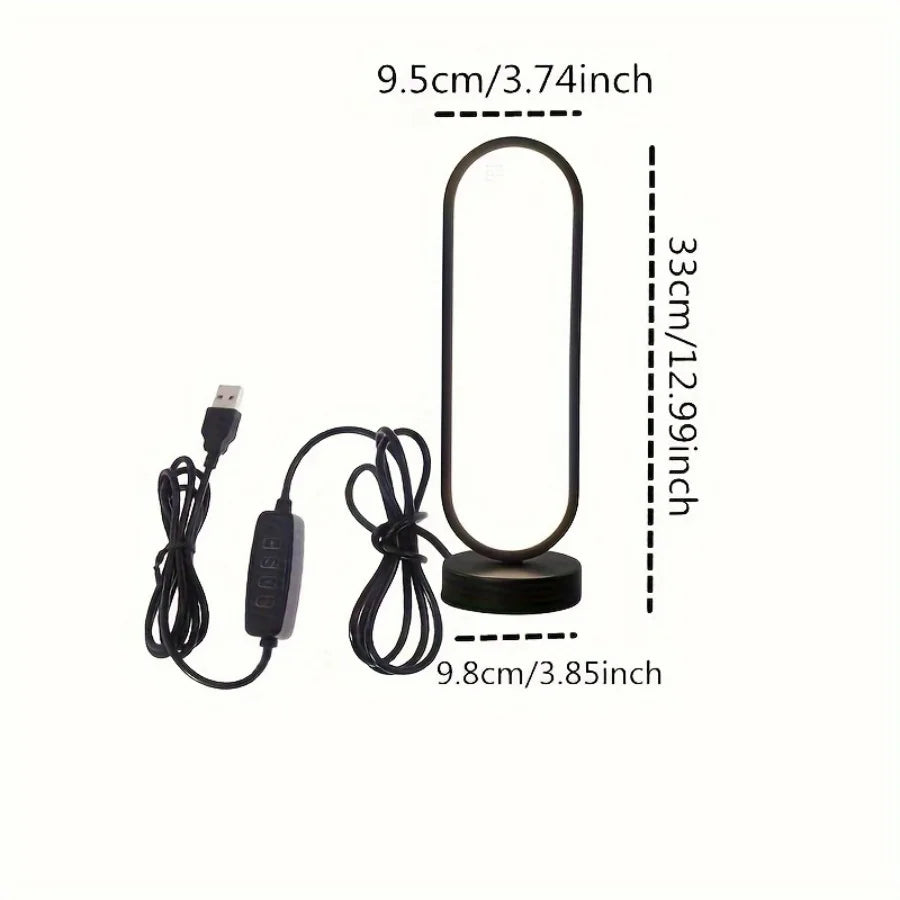 1PC Lamp bedroom Modern Ring Lamp Living Room Three-color Dimming Bedside  Desk Lamp LED Night Light for Office