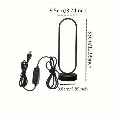 1PC Lamp bedroom Modern Ring Lamp Living Room Three-color Dimming Bedside  Desk Lamp LED Night Light for Office