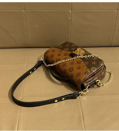 Light luxury brand women's handbag 2024 new autumn and winter high-end fashion designer mailman bag shoulder crossbody bag
