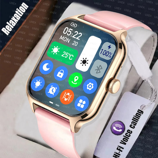 New Luxury Smartwatches Men Full Screen Bluetooth Call Valentine Gift Alarm Clock Custom Photo Health Tracking Watch Women 2025
