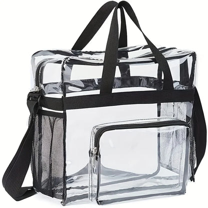 Portable PVC Travel Bag with Large Capacity and Transparent Design for Easy Organization and Washing