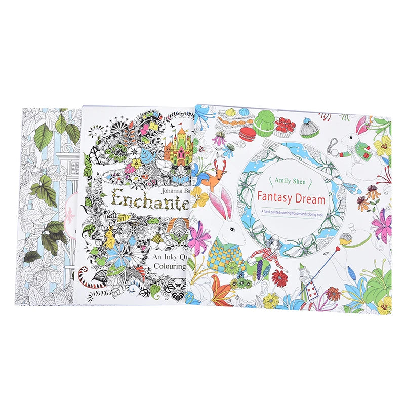 Coloring Book For Children Adult Relieve Stress Kill Time Painting Art Book Anti-Stress Magic Forest Fantasy Dream Wonderland