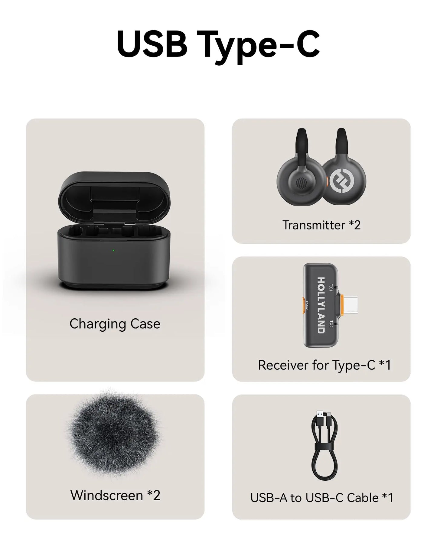 Lark M2S Wireless Lavalier Microphone with USB-C Plug  Titanium Clip, Plug-and-Play Noise Cancelling