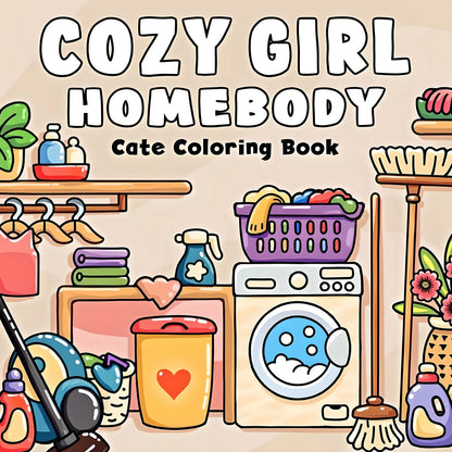 COZY GIRL Bold-easy Patterns Coloring Book for Adults Cute Drawing Book Perfect Gift for Party and Birthday