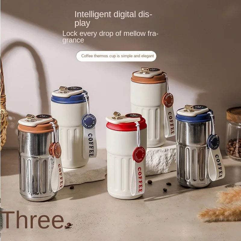 Coffee Cups with Temperature Display Smart Coffee Insulated Mug 316 Stainless Steel Display Temperature Double-walled Insulation