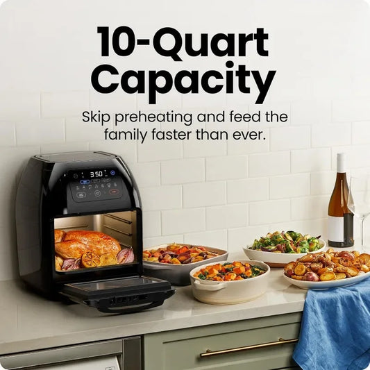 Tool Digital Air Fryer+ Rotisserie, Dehydrator, Convection Oven, 17 Touch Screen Presets Fry, Dehydrate, Guaranteed Authentic.