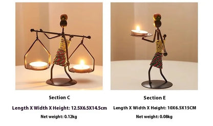 Light Luxury Table Decoration Candle Holder Iron Home Romantic Candlelight Dinner Metal Candle Holder Knick-knack Props
