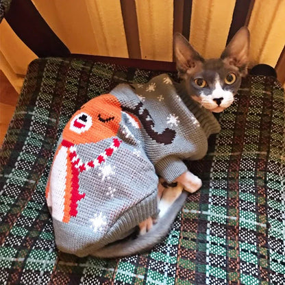 Christmas Cat Dog Sweater Pullover Winter Dog Clothes for Small Dogs Chihuahua Yorkies Puppy Jacket Pet Clothing ubranka dla psa