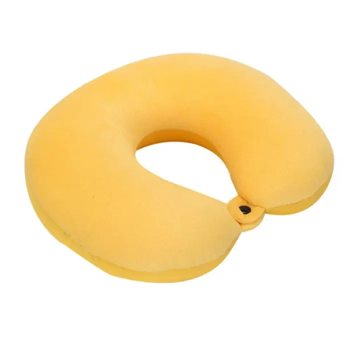 Nanoparticles U Shaped Travel Pillow Neck Support Headrest Microbeads Filling Colorful Soft Cushion Flight for AirPlane Car