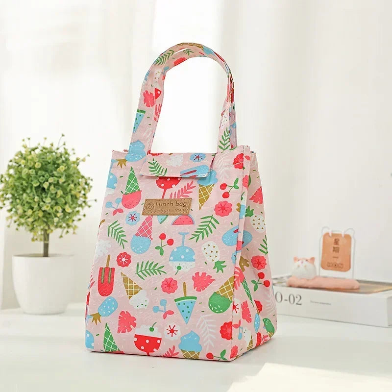 Kids Lunch Bag for School Portable Thermal Bag Children Cartoon Insulated Lunch Bag Cooler Pouch Dinner Container Handbags