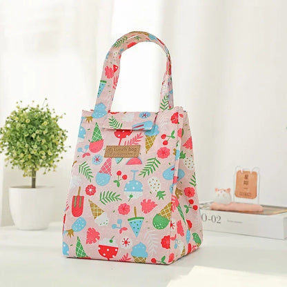 Kids Lunch Bag for School Portable Thermal Bag Children Cartoon Insulated Lunch Bag Cooler Pouch Dinner Container Handbags