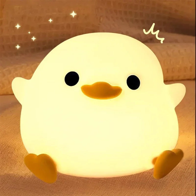 Soft Silicone Night Light - USB Rechargeable Touch Control 3-Level Dimmable Bedside Lamp for Nursery, Kids, Babies & Gift Decor
