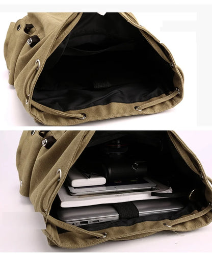 2025 New Style Men Climbing Hiking Backpacks Travel Leisure Students Bags Big Schoolbags Fashion Large Pockets Multi-Zipper