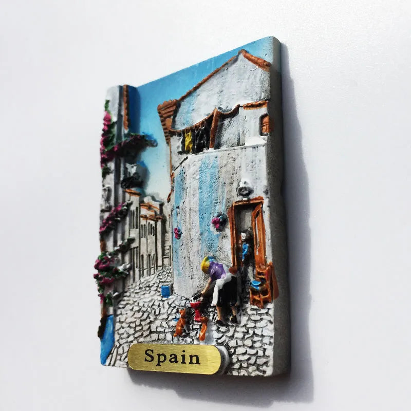 Europe Spain 3D Refrigerator Magnet Tourist Souvenirs Stickers,Home & Kitchen Decoration Fridge Magnet Message Sticker