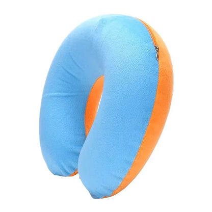 1PC U-shaped Travel Pillow Portable Lazy Inflatable Neck Cervical Support Short Plush Office Sleep Essentials