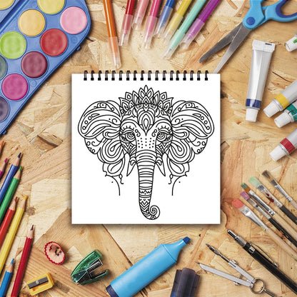 Fantastic Mandala Animal Coloring Book - 8.27 x 8.27 inches 22 pages coloring book - helps relieve stress and emotions, positive