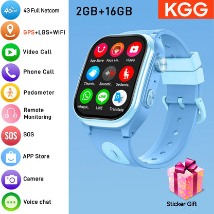 Kids 4G Smart Phone Watch 2.0'' 2+16G APP Download GPS WIFI Video Call  Camera Children Smartwatch Monitor Tracker Location