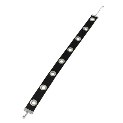 Round Choker Necklaces Collar Black Pu Leather Gothic Accessories Woman Punk Chocker Cosplay Jewelry