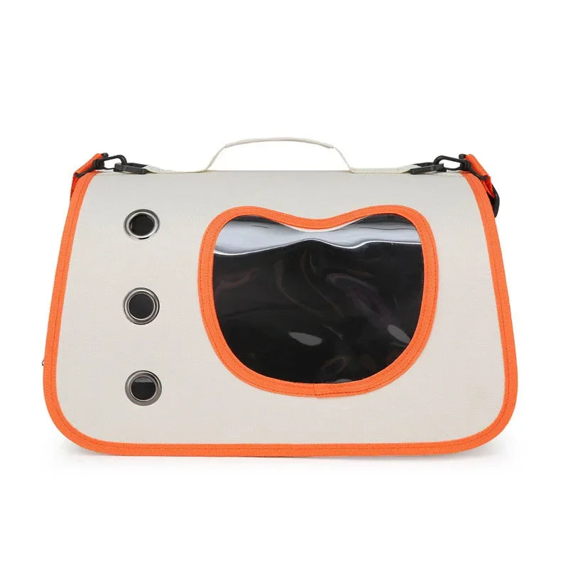Cat Shoulder Bags High-capacity Cat Bag Foldable Hand-held Space Capsule Mesh Breathable Outing Pet Crossbody Bag Pet Backpack