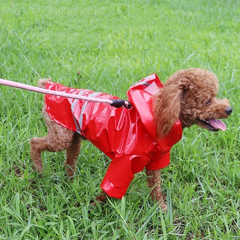 Small Dog Raincoat Reflective Waterproof Windproof Pet Dog Coat Puppy Cats Raincoat Chihuahua Bulldog Pets Cape Poncho Clothes