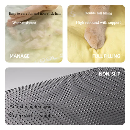 1pc Cool Pet Mat - Summer Cat and Dog Cooling Mat Washable Ice Self Cool Pad